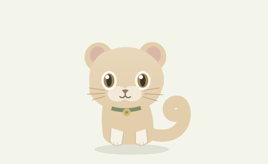 Cream cat with amber eyes